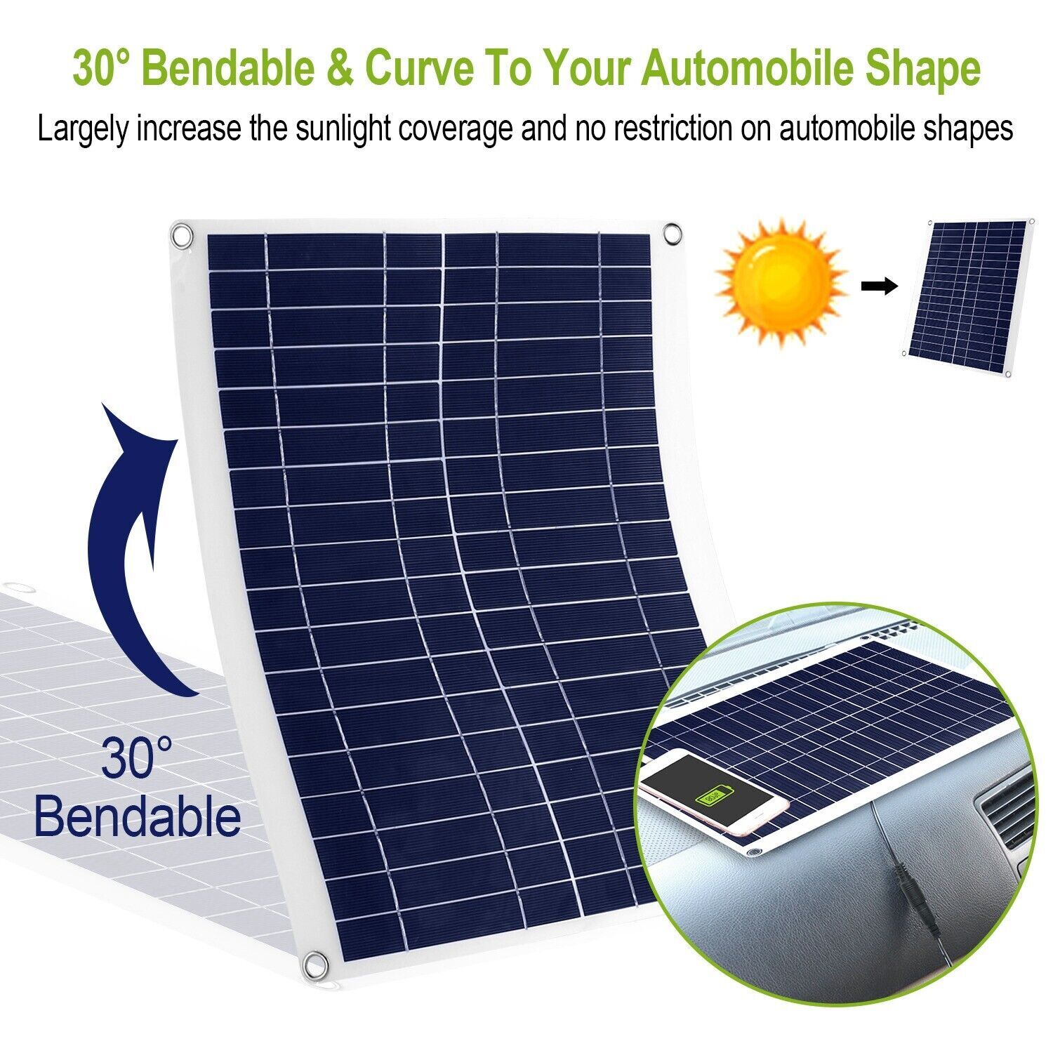 iMountek 25W 12V Solar Panel Battery Maintainer Charger for Car RV Boat IP68