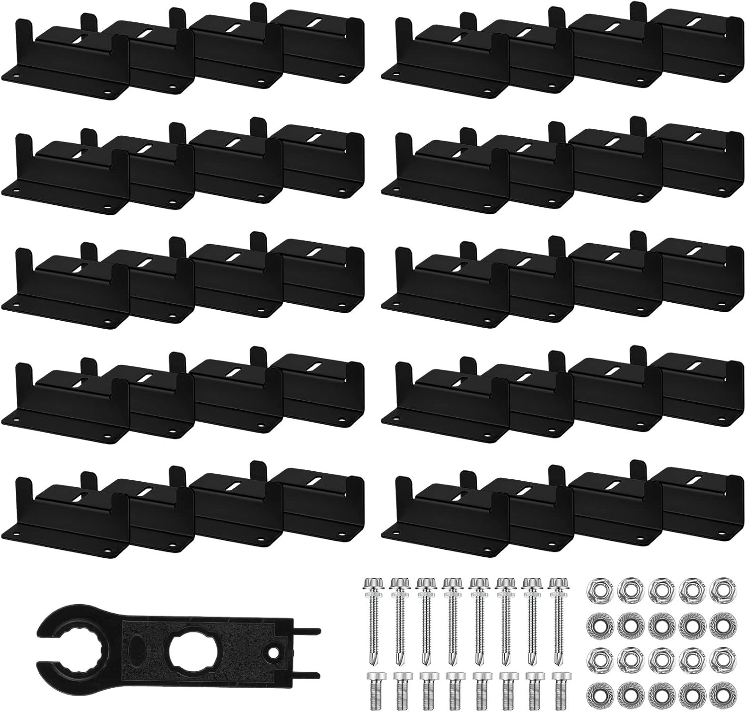 40 Sets Solar Panel Mounting Brackets Z Bracket Aluminum Alloy Solar