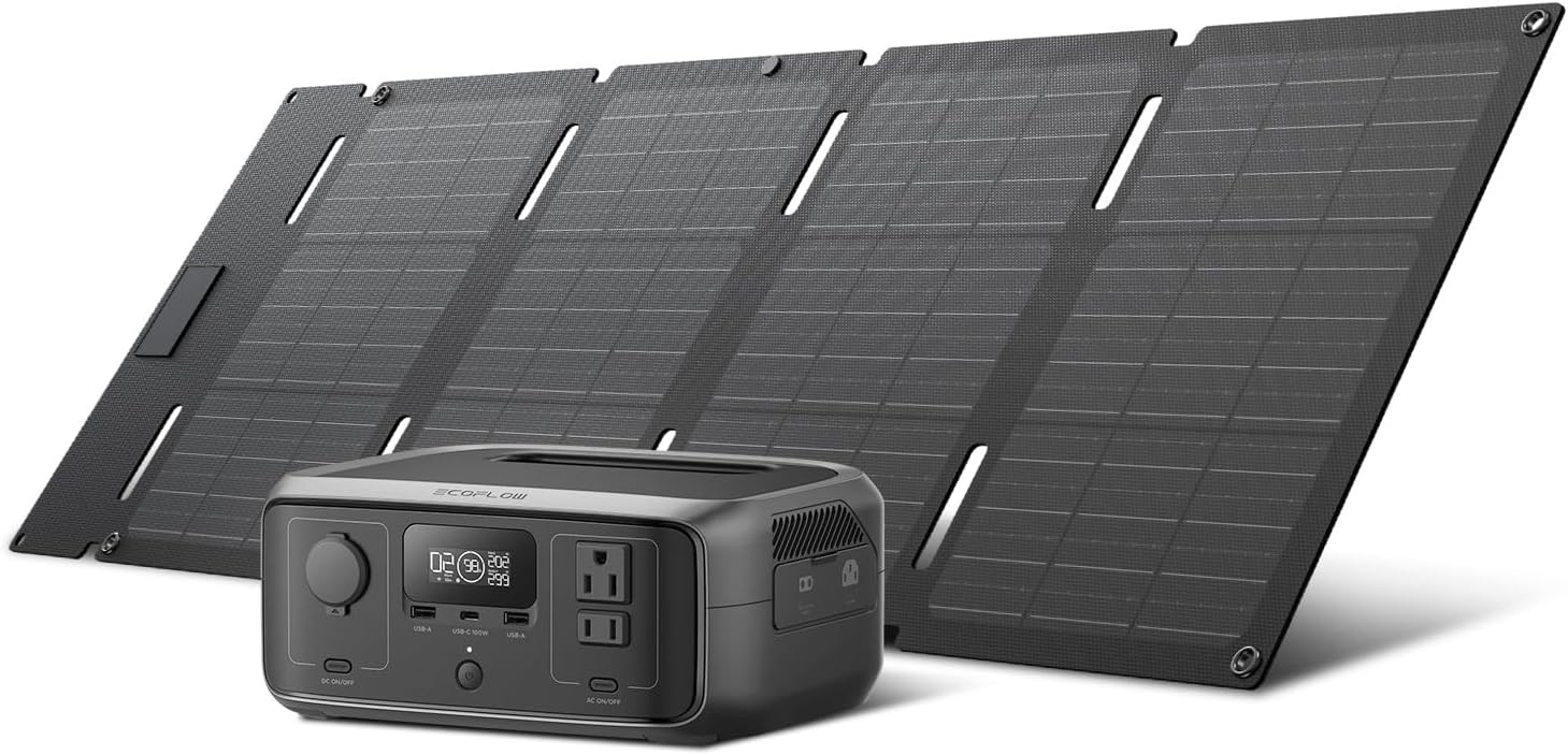 Portable Power Station RIVER 2 256Wh LiFePO4 Battery/ 1 Hour Fast Charging 2 Up