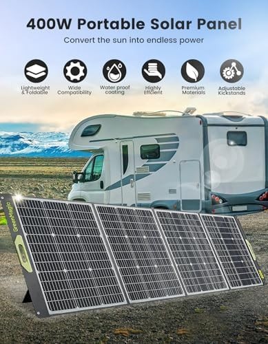 800W Portable Solar Panel, 2pcs 400W Portable Solar Panels 39V, 23% Efficienc…
