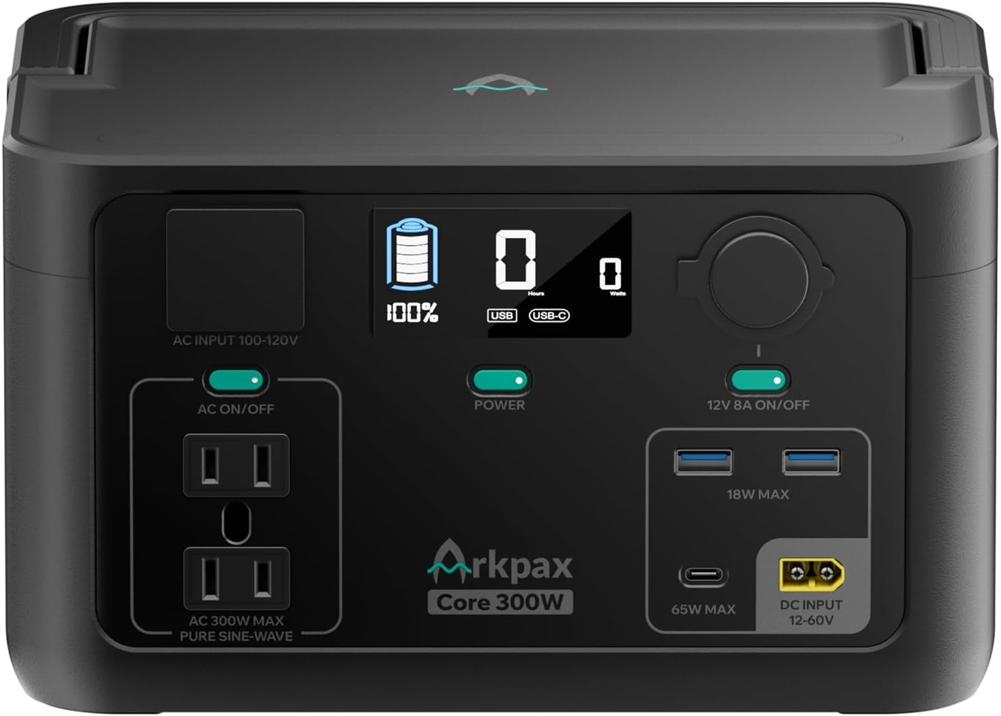 Portable Power Station 300W 600W Peak Backup LiFePO4 Battery 192Wh W/ 10ms UPS