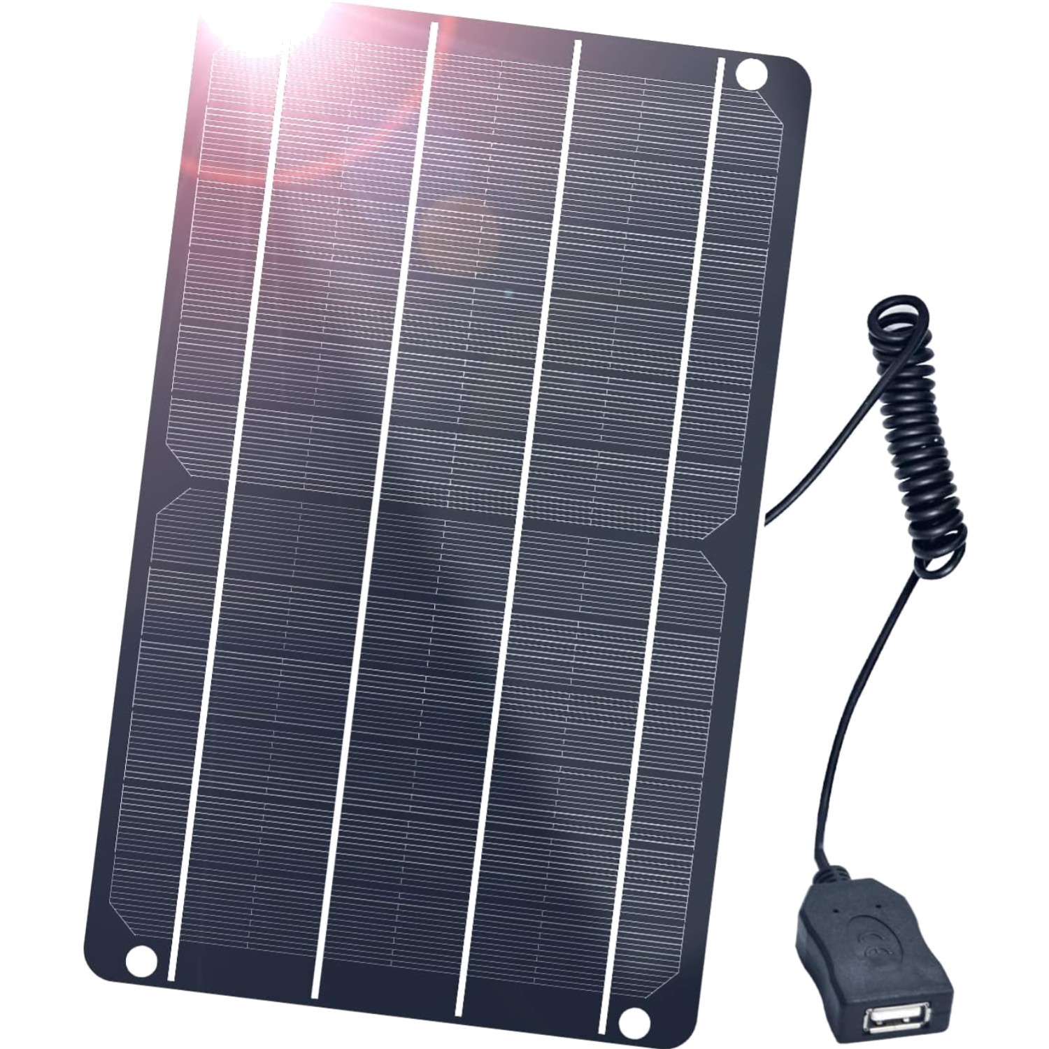 6W Mini USB Solar Panel, Waterproof Monocrystalline Module DIY Kit with PET …