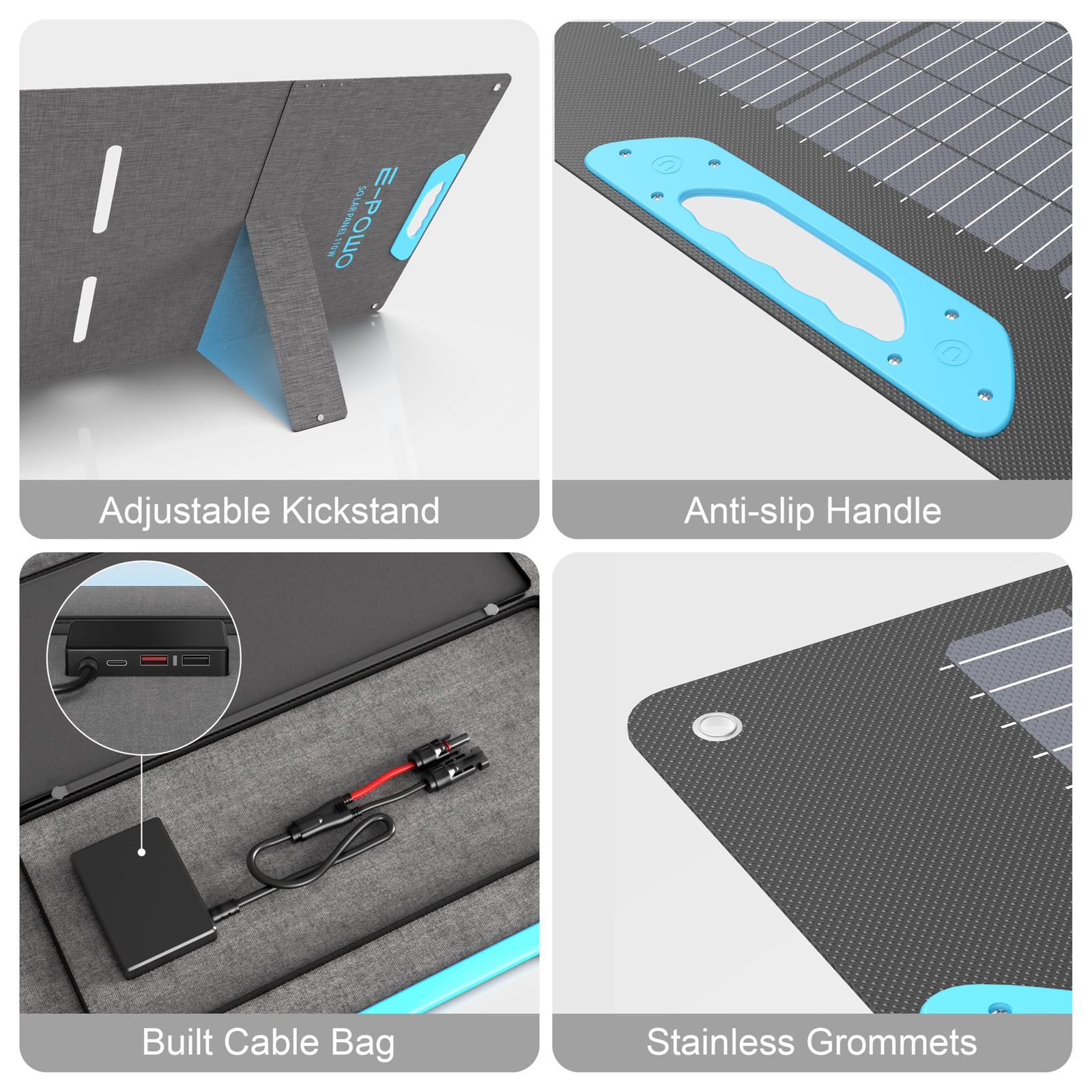 220W Portable Solar Panel for Power Station, 23.5% High Efficiency ETFE Folda…