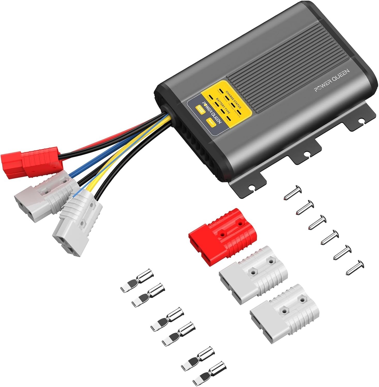 Power Queen 12V 40A DC to DC On-Board Charger for Solar Panel/Alternator 7154A1A