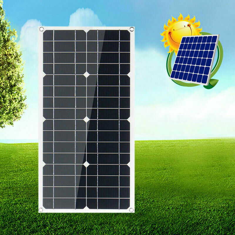 eSOLAR-100W 12V Mono Flexible Solar Panel W/20A Controller For Car Phone Charge