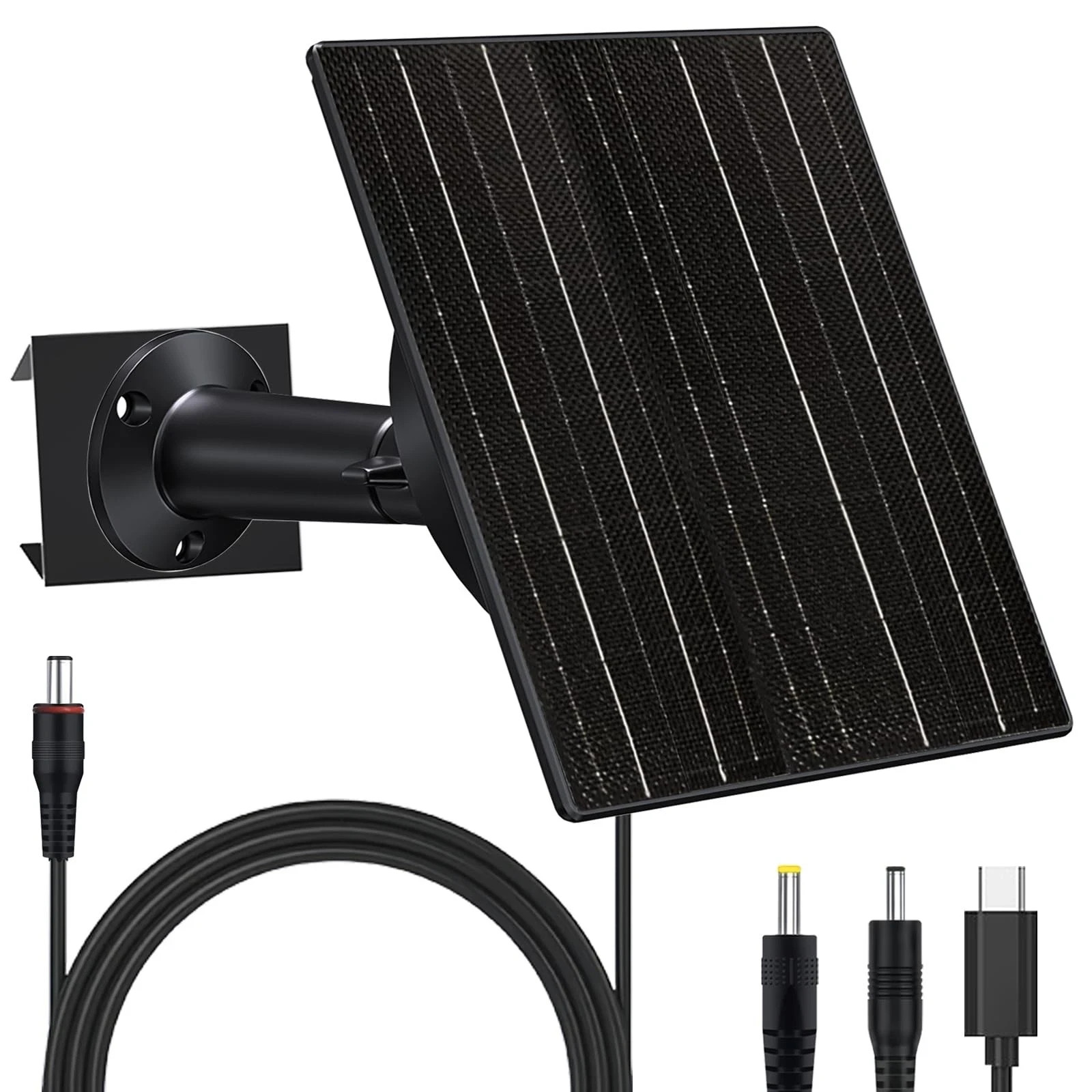 10W Solar Panel with 10400mAh Battery for Security & Trail Cameras, 5V/12V Ad…
