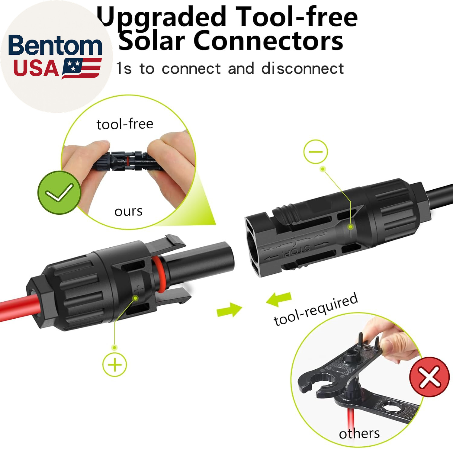 Solar Panel Y Branch Connector 2 to 8 Splitter Waterproof 30A DC1000V 10AWG