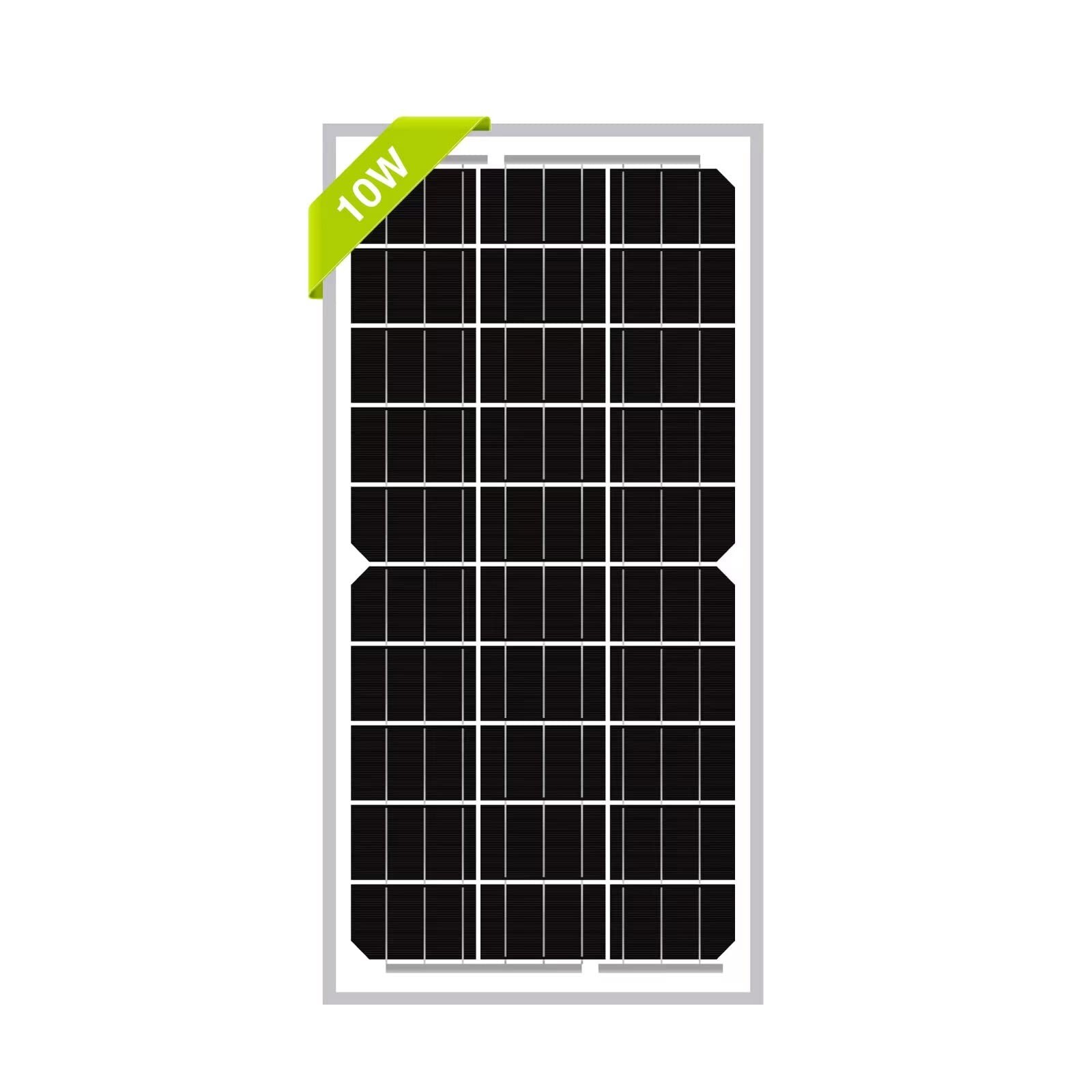 Newpowa 10W(Watts) 12V(Volts) Monocrystalline Solar Panel High-Efficiency PV …