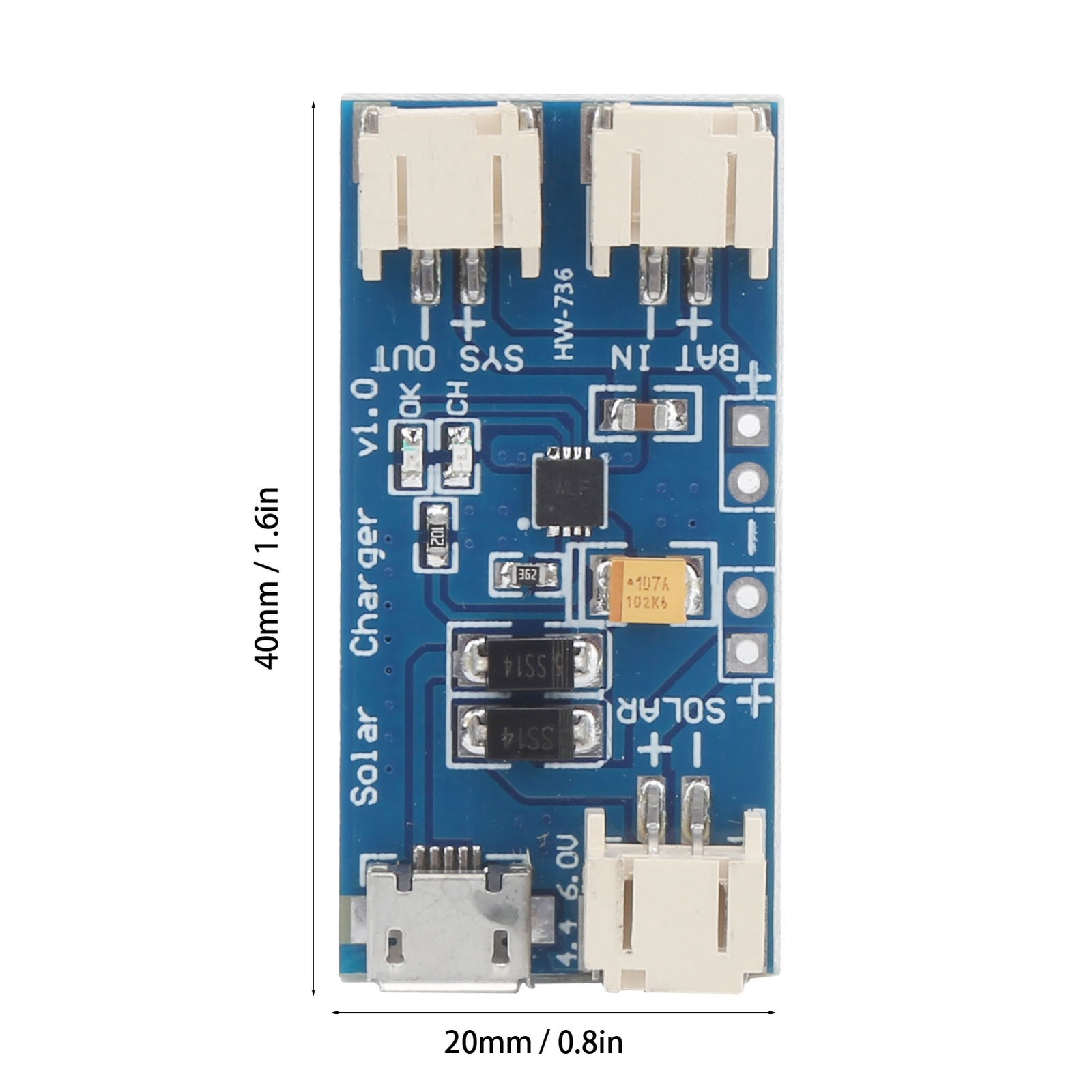 Mini Solar Charging Board Lithium Battery USB Charging Module CN3065 500mA New