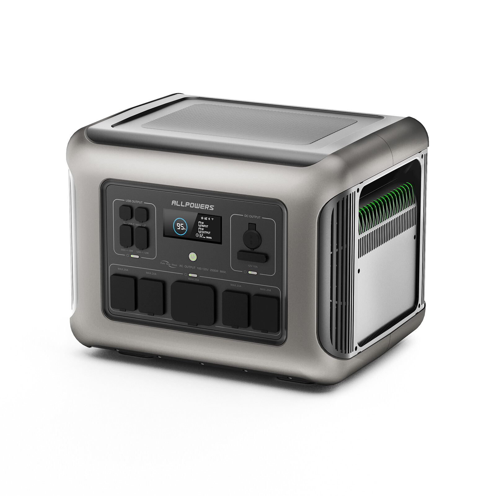 ALLPOWERS 2500W LiFePO4 Portable Power RV Generator with 2X Solar Panel Foldable