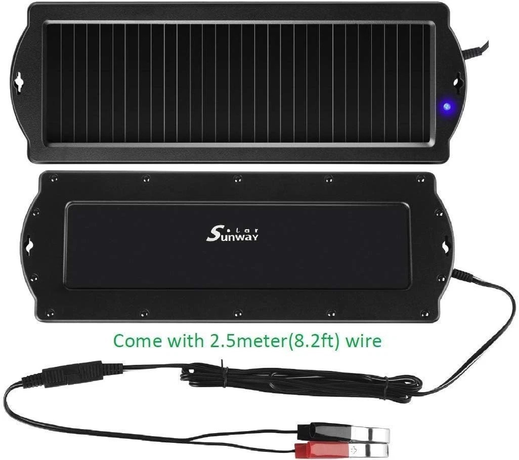 Durable Solar Battery Charger with Reverse Charging Protection for 12V Use