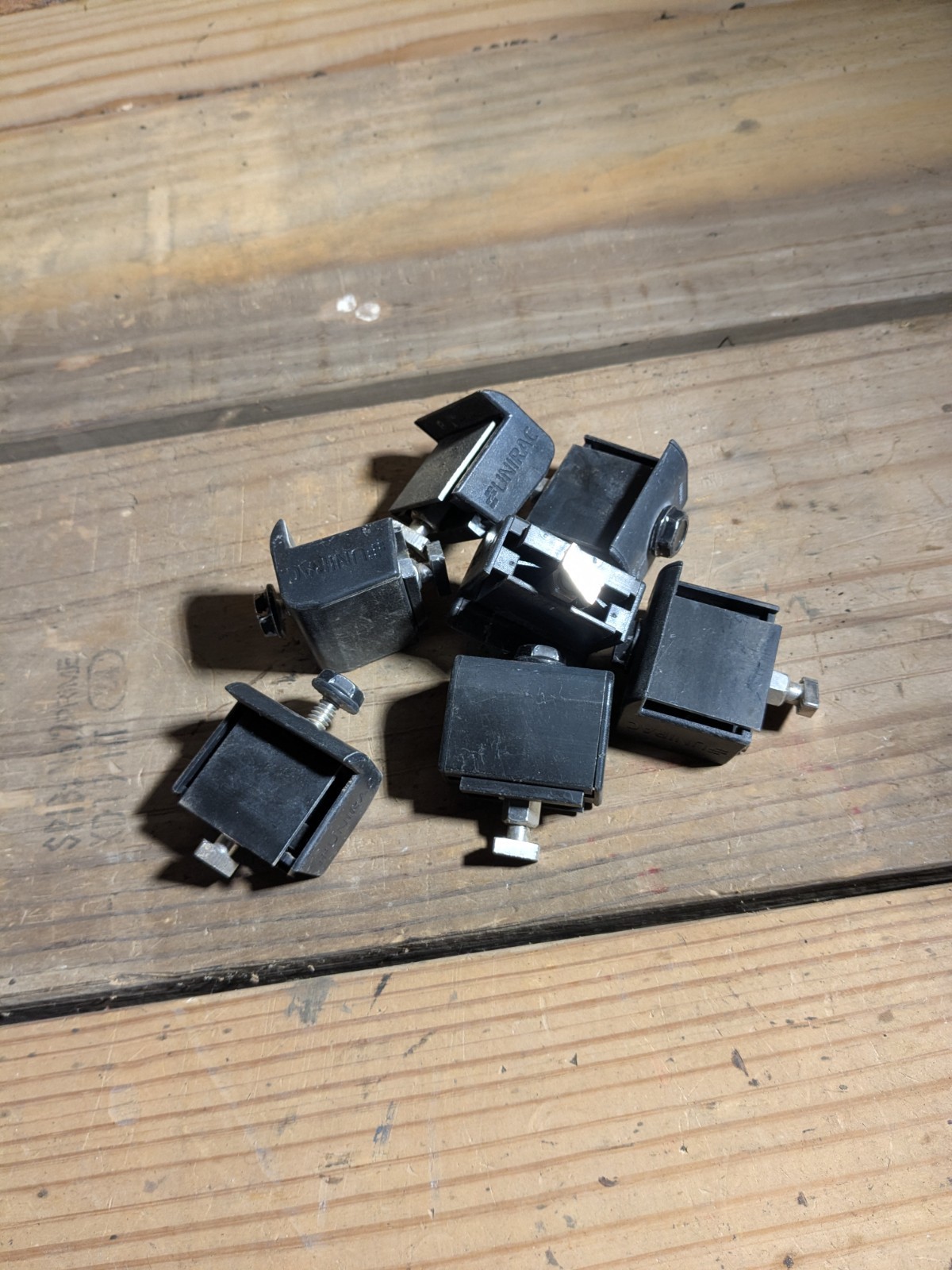 Lot of 4 UniRac Solar Mount End Clamps Black Finish