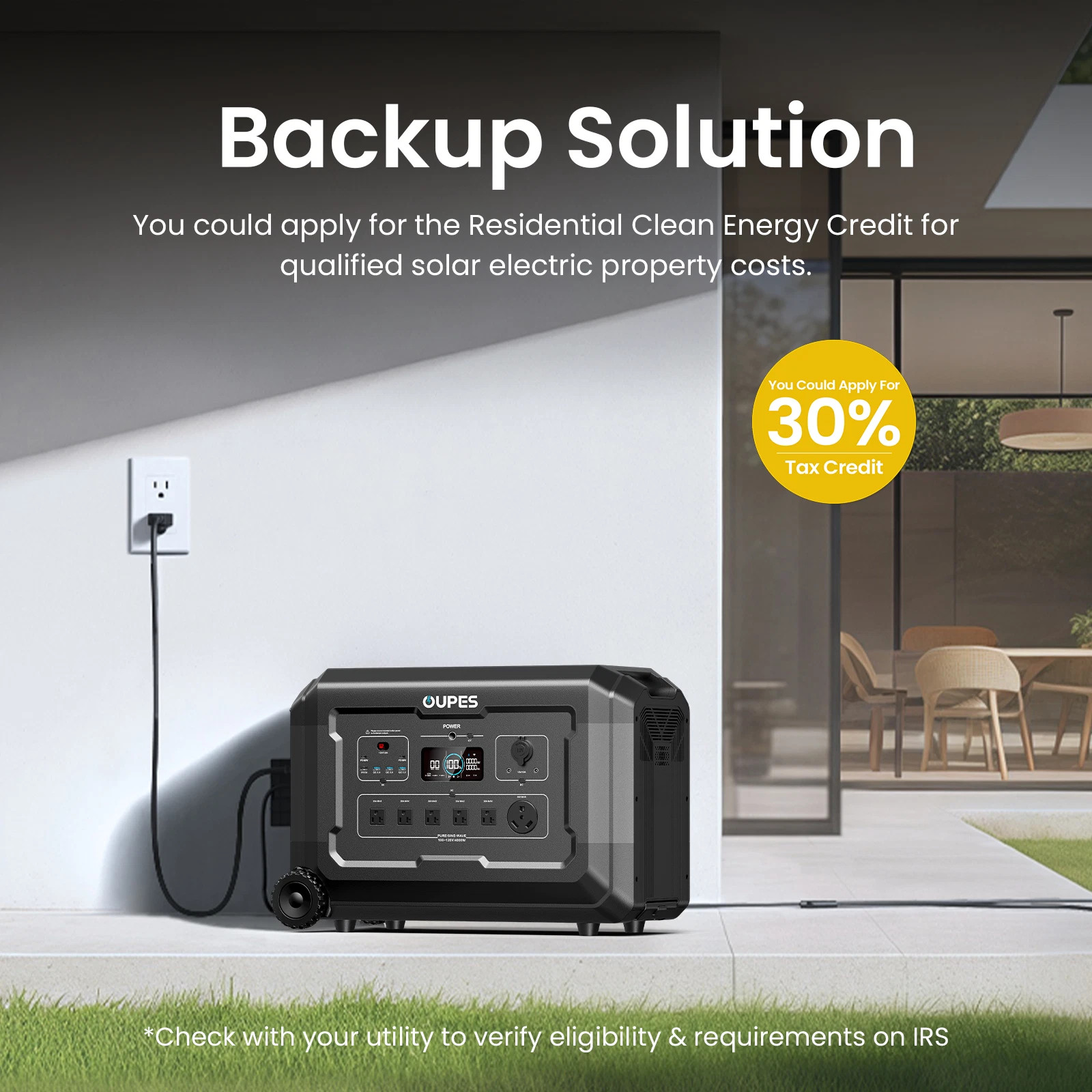 OUPES Mega 5 4000W/5040Wh Portable Power Station Solar Generator Home Backup RV