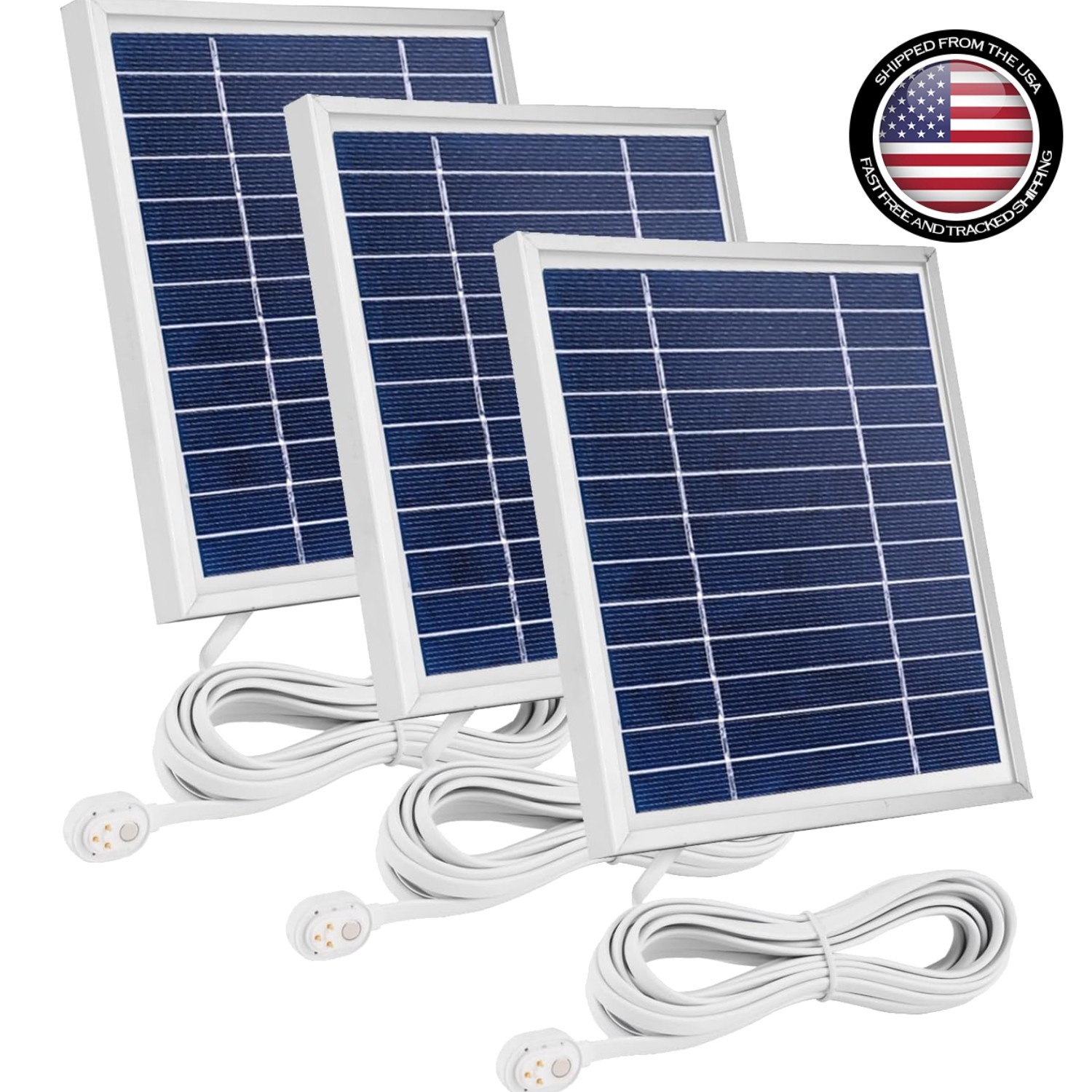 Durable 3 Pack Solar Panel Charger with 11.5ft Magnetic Cable for Arlo Pro 4/3