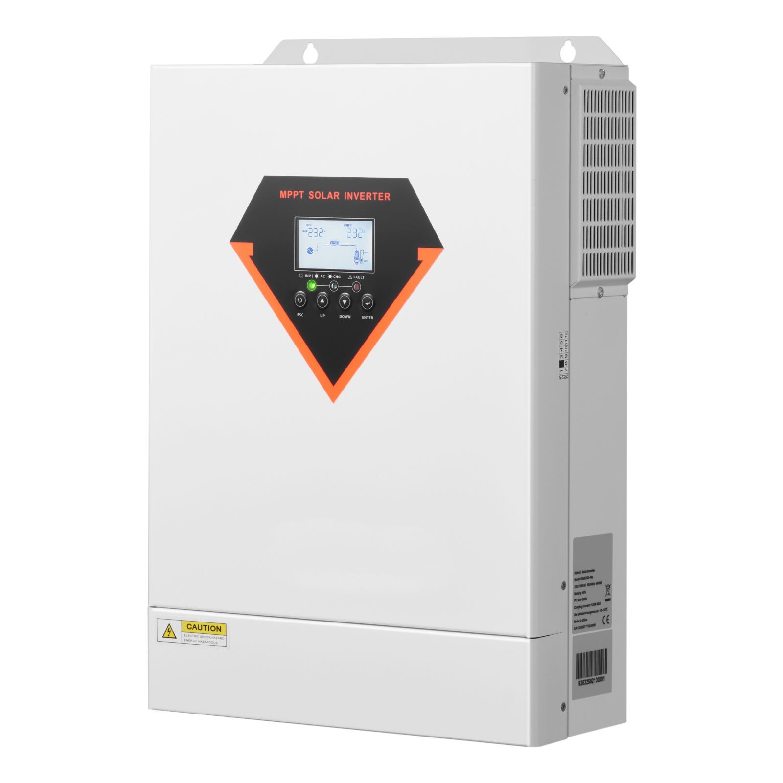6000W Hybrid Solar Inverter, 48V to 220V AC, Pure Sine Wave with MPPT