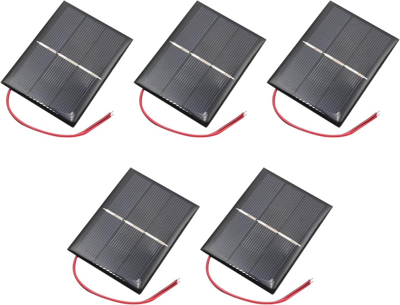 5Pcs 1.5V 0.65W Small Solar Panel Polysilicon Mini Solar Cells DIY Electric T…