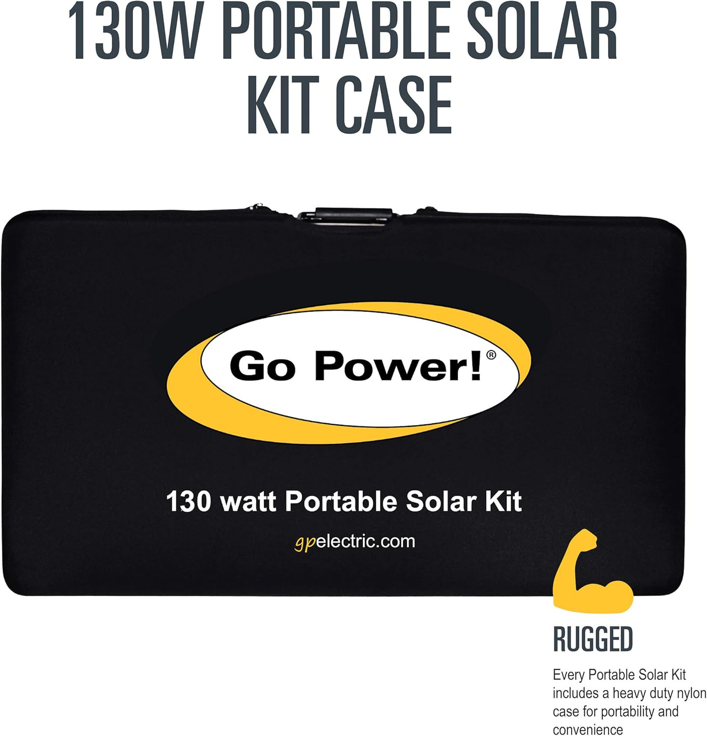 Go Power! GP-PSK-130 130W Portable Folding Solar Kit with 10 Amp Solar Controlle