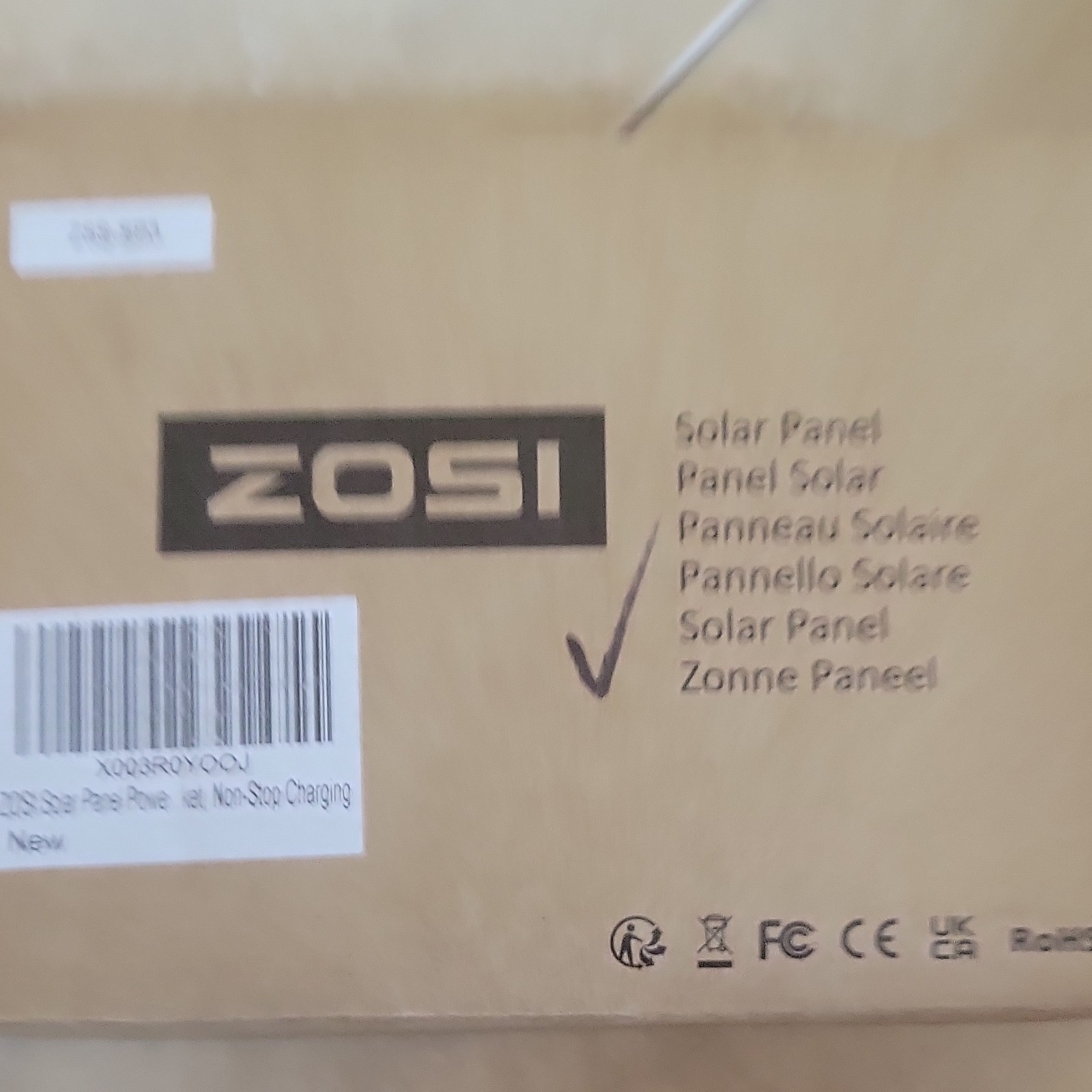 ZOSI 5V DC Solar Panel Non-Stop Charging for Security Camera Waterproof