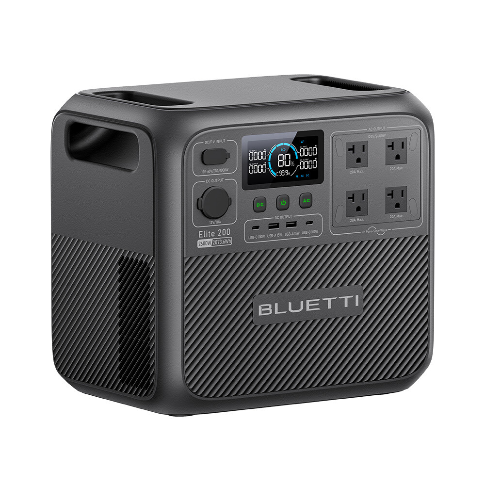 BLUETTI Elite200V2 2073.6Wh Portable Power Station+Optional Solar Panel Off-grid