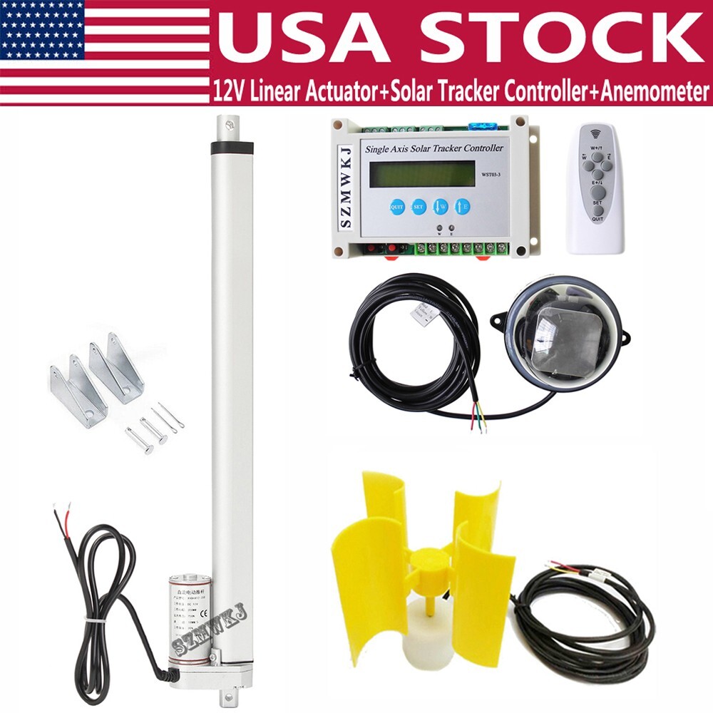 18″ Solar Tracking Tracker &Linear Actuator &Anemometer &LCD Controller &Remote