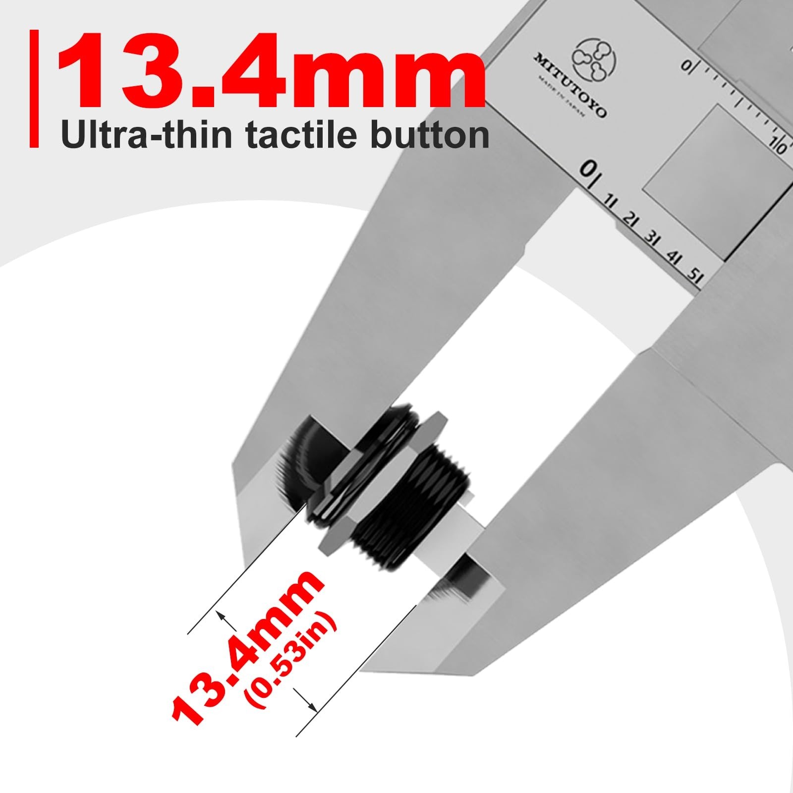 3PCS 12mm Momentary Push Button Switch 12v Touch Power Button Ultra-Thin Swit…