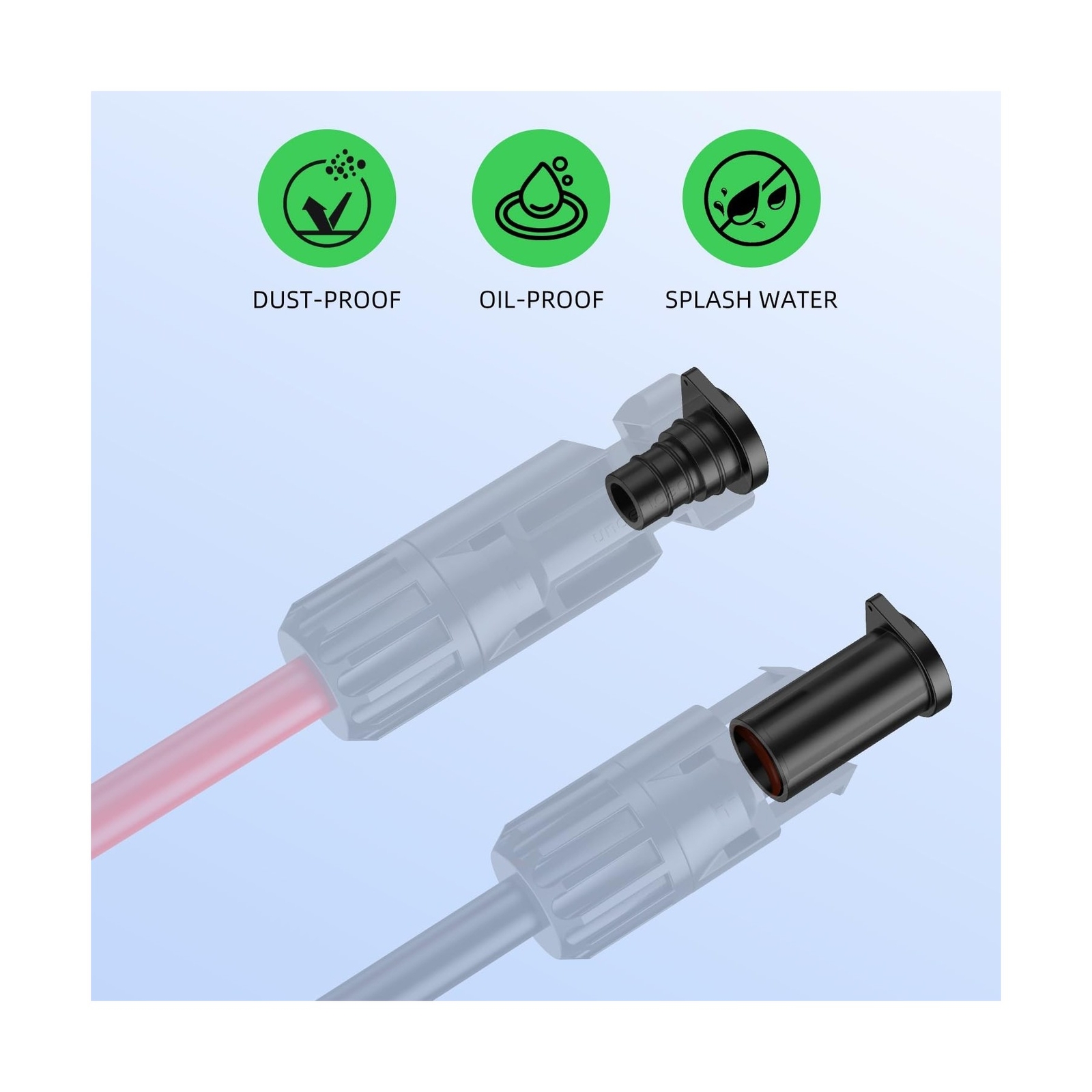 500 Pairs Solar Connector Caps, IP68 Weather Resistant Dust Male and Female C…