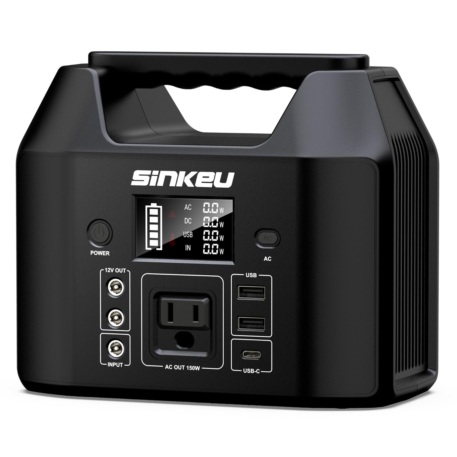 Portable Power Station 122.8Wh, LiFePO4 Solar Generator, 150W Power Bank for Cam