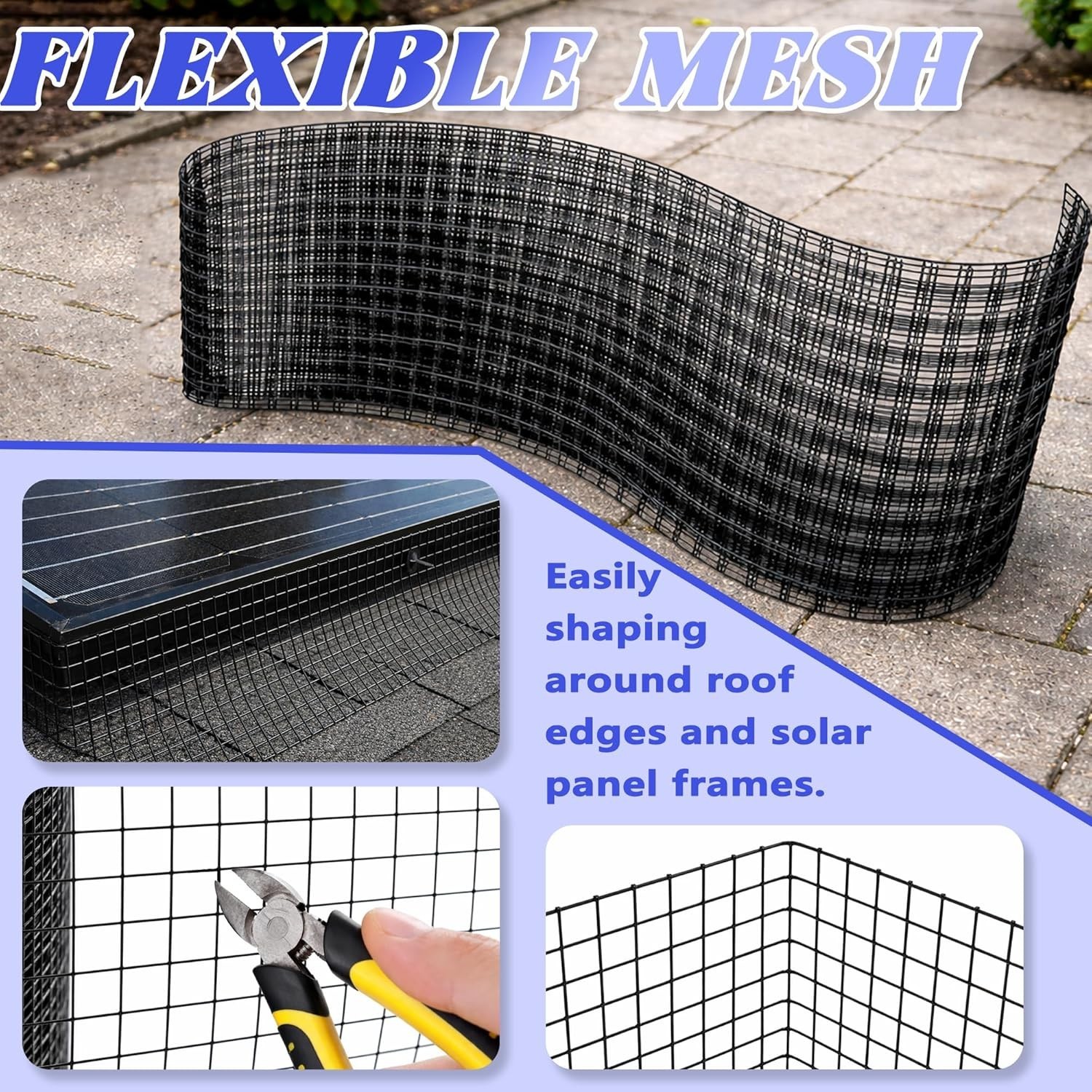 Rust-Resistant Solar Panel Critter Guard – 6x100FT with Clips & Cutter Included