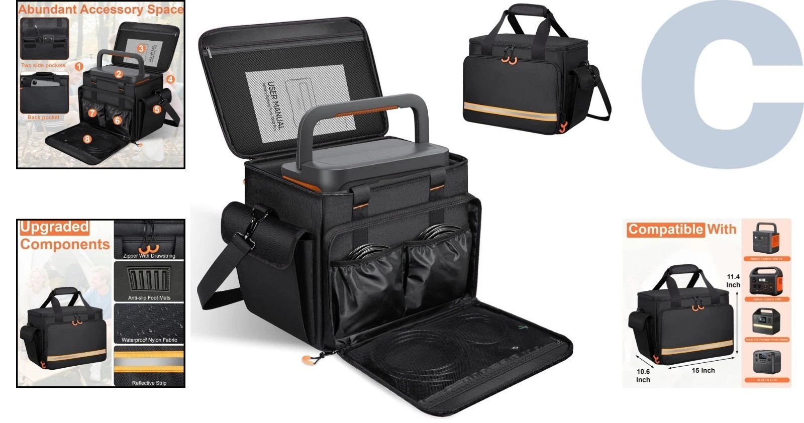 Luxury Portable Power Station Bag for Jackery Explorer 1000 – Water-Resistant!