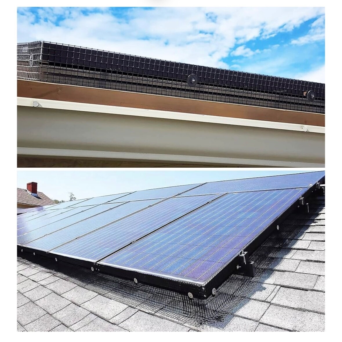 8in x 100ft Solar Panel Bird Guard Mesh Critter Roll Kit 100pcs Fasteners