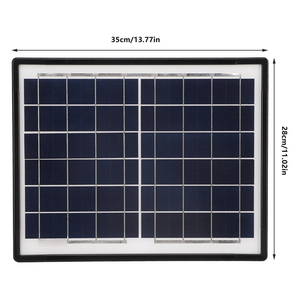 20W 6V Solar Panel for RV Boat and Motorcycle Charging Dual USB Output Ports
