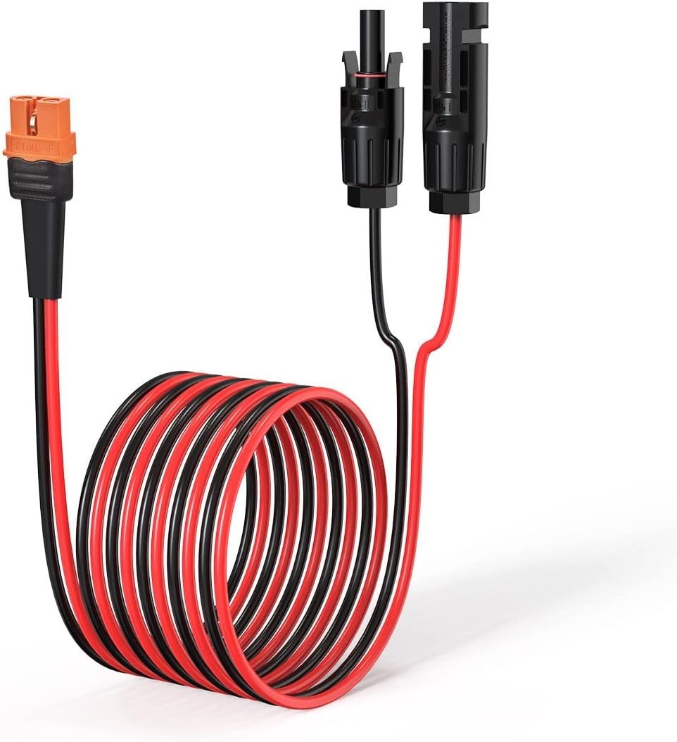 Versatile 10FT 12AWG Solar Cable with XT60i Connector – Ideal for Power Stations