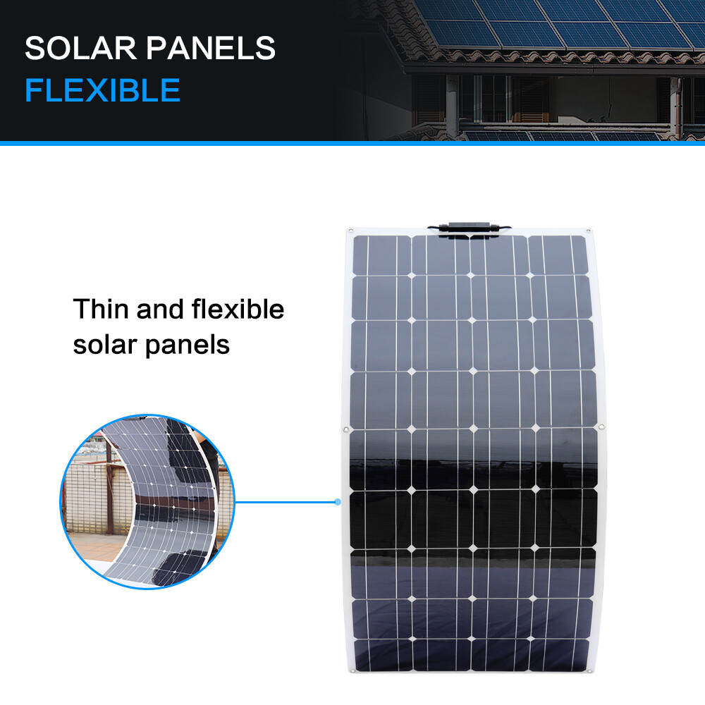 WUZECK 100W 18V Flexible Solar Panel Off Grid Module 10A Controller for RV Home