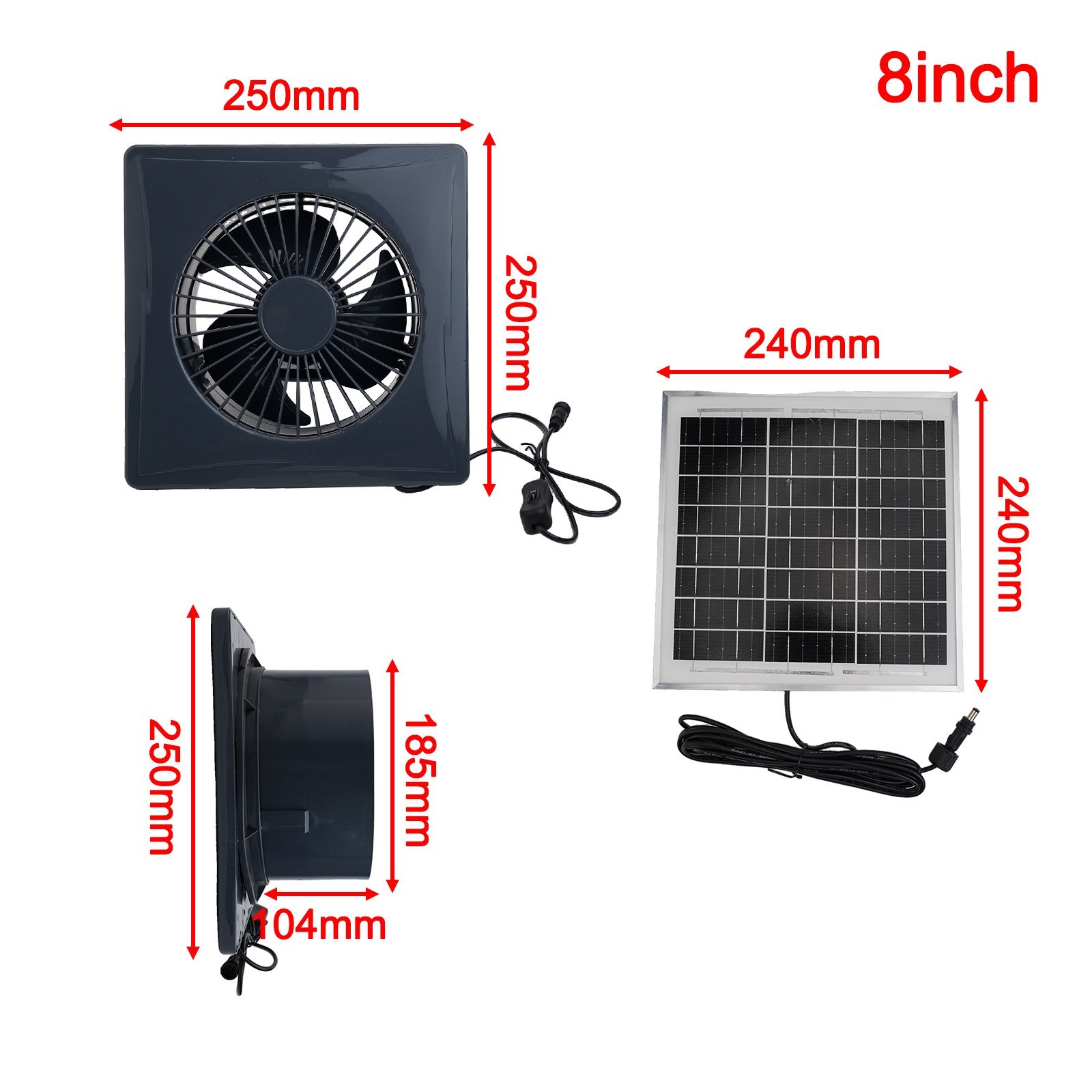 High Speed Solar Air Ventilation Blower Optimal Airflow for Better Ventilation