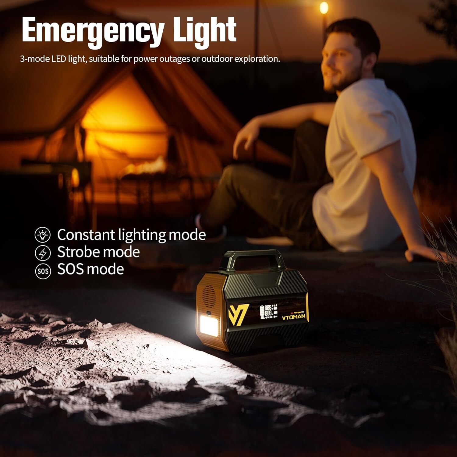 VTOMAN FlashSpeed 300 Portable Power Station 300W 230Wh Solar Generator LiFePO4