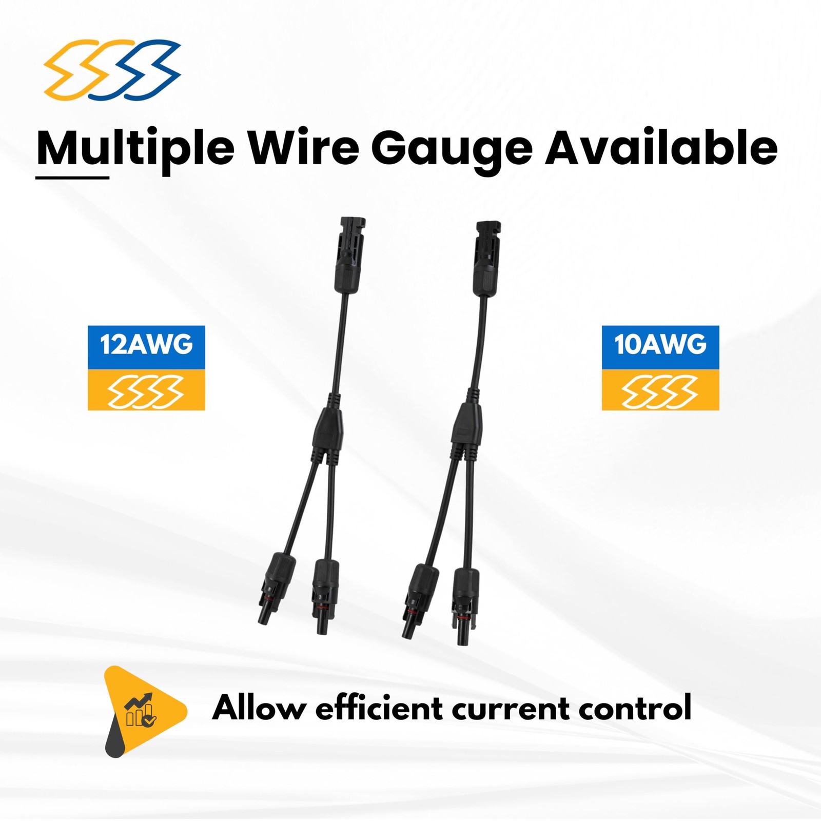Solar Y Branch Connectors 2 Pack M F PV Wire 1000V HeavyDuty Waterproof