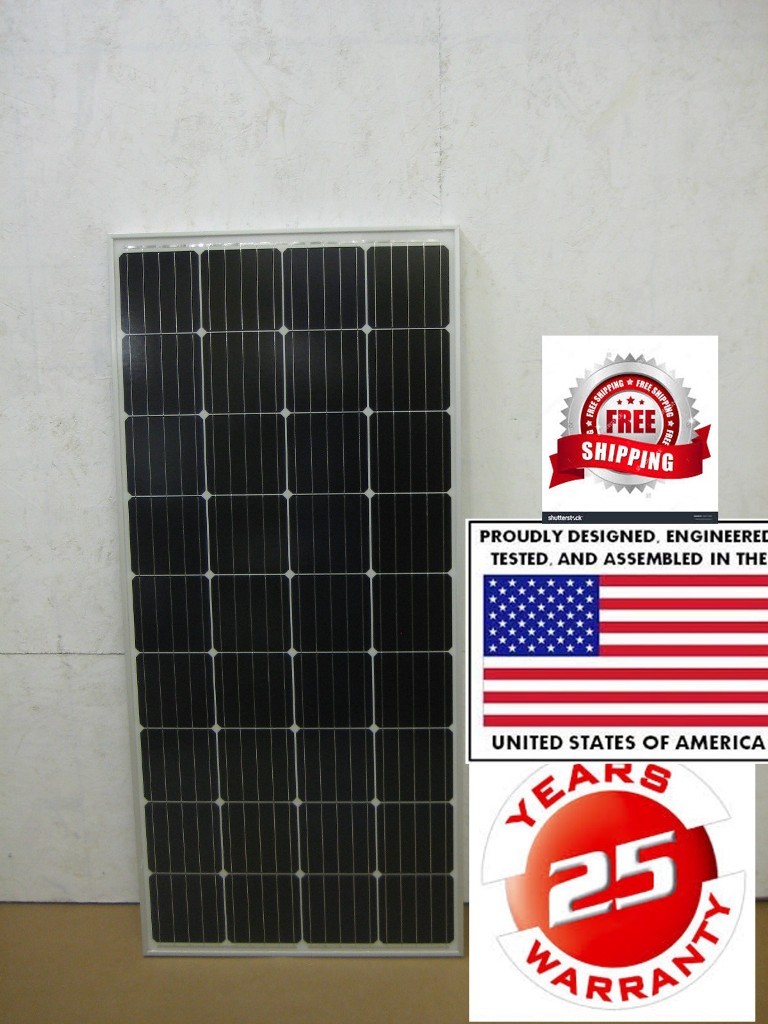 2- 200 Watt 12 Volt Solar Panel Battery Charger Off Grid RV Boat solar panels