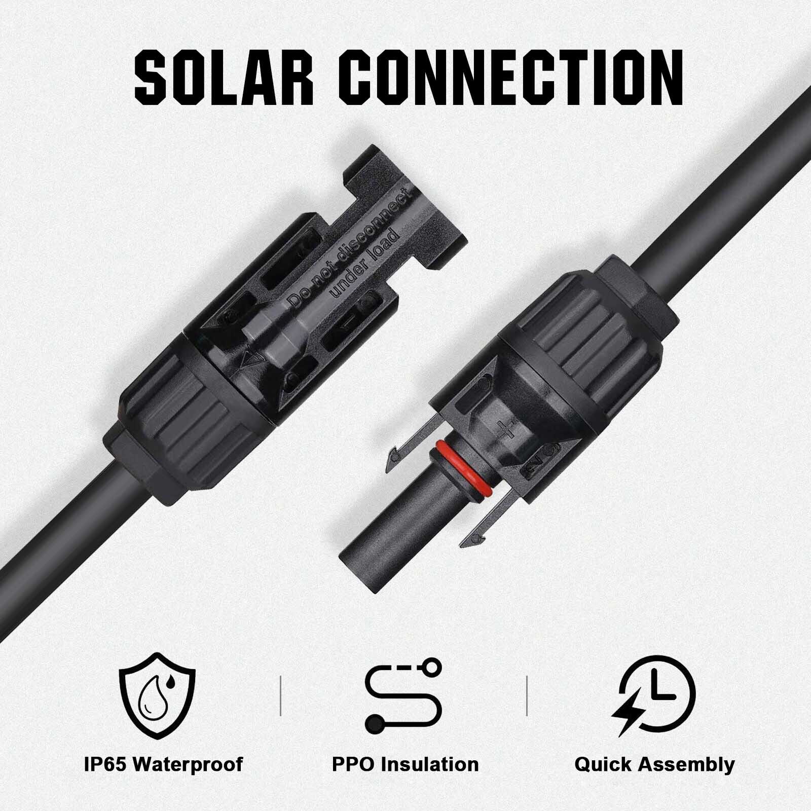 PFCTART 400W Solar Panel 100W 12V Monocrystalline Off Grid Roof RV Outdoor Home