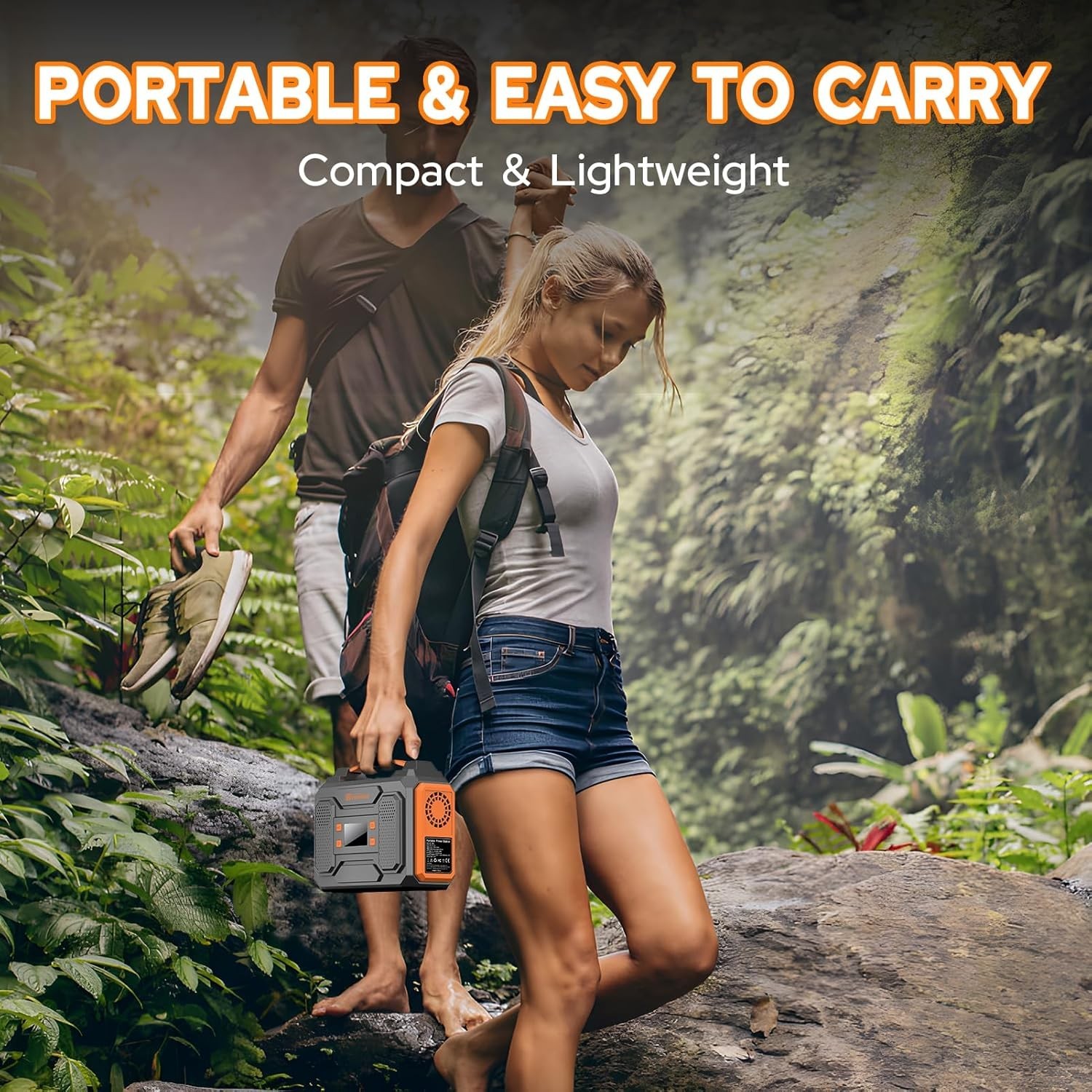 280Wh AC Outlet Power Bank – 300W Generator with LED Flashlight for Adventurers