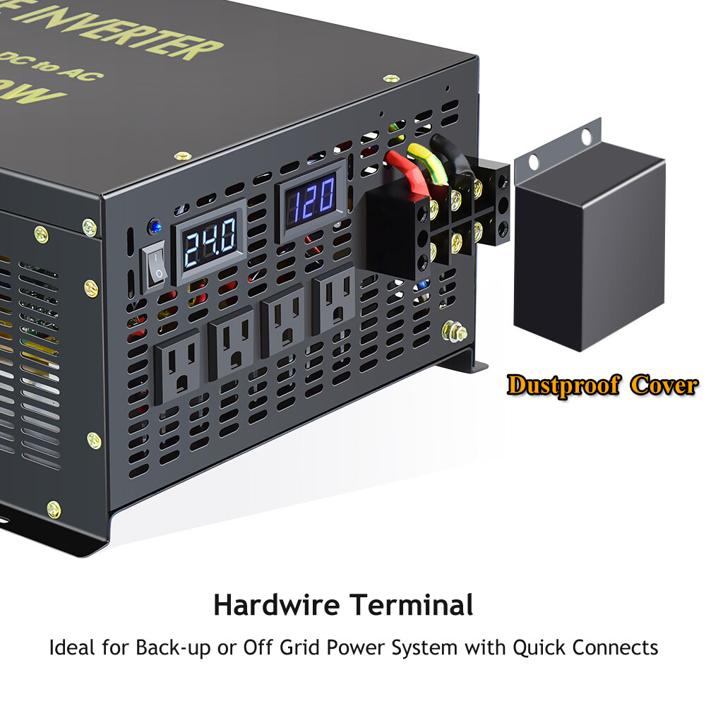 Pure Sine Wave Inverter 24V to 120V 240V 6000W MPPT Solar Charge Controller 60A