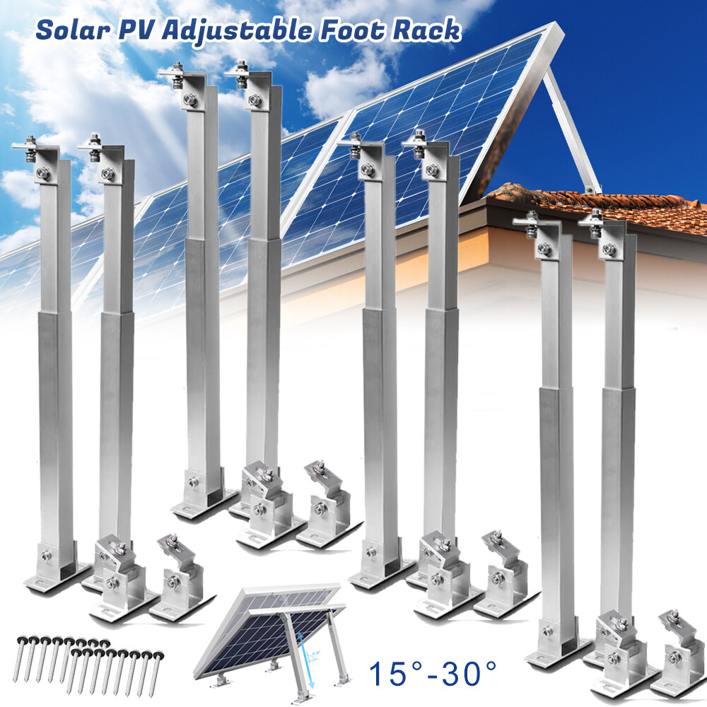 Adjustable Solar Panel Tilt Mount Brackets Wall Roof Boat Mounting Kit System