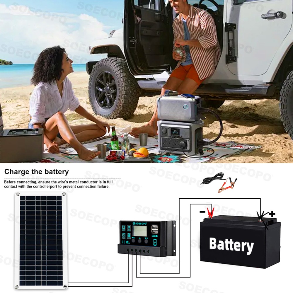 10000W Power Inverter Solar Generator w/ 200W Solar Panel Home Complete US STOCK