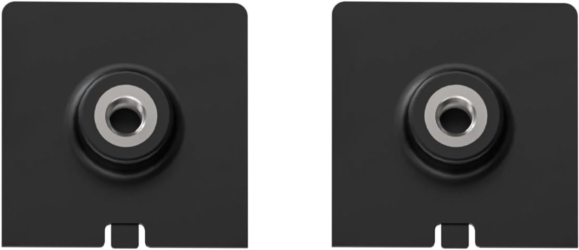 Black Plastic 1/4 Inch Threaded Mount Adapter for Ring Solar Panels (2 Pack)