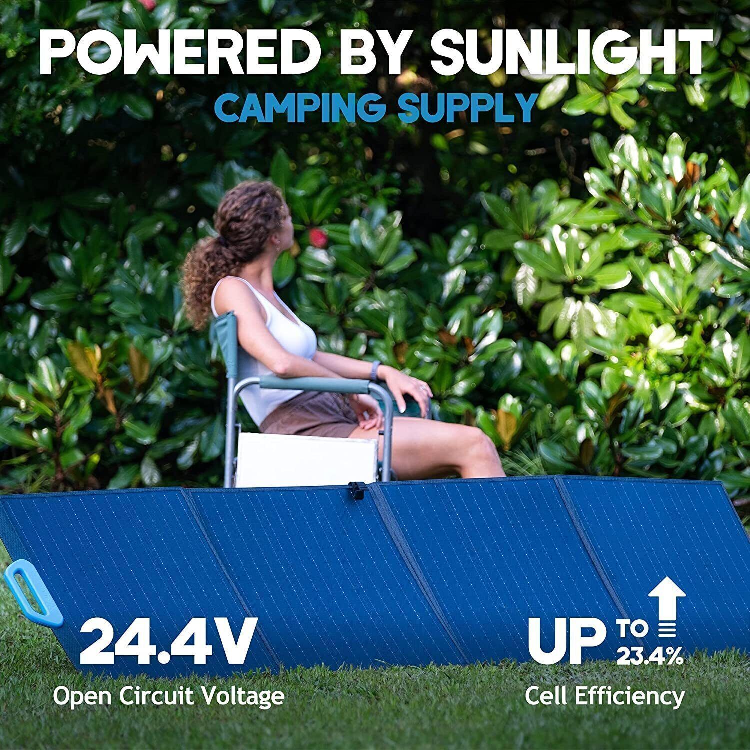 BLUETTI SP100L 100W Portable Solar Panel Kit MPPT Charge Controller OCV 24.6V