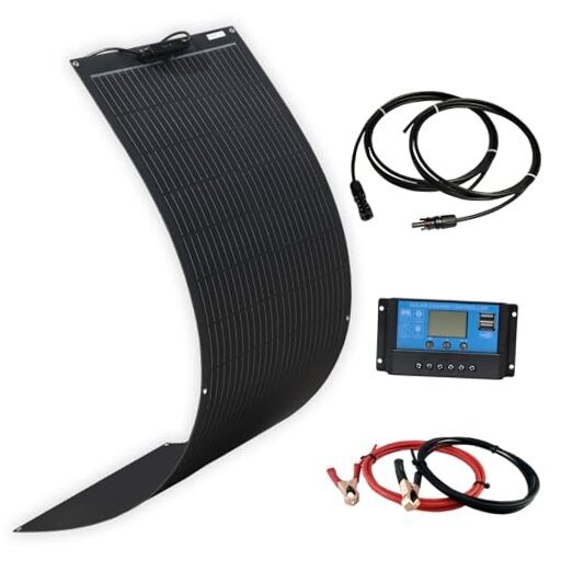 Flexible Solar Panel 100W 12V Monocrystalline Solar System kit,10A Charge