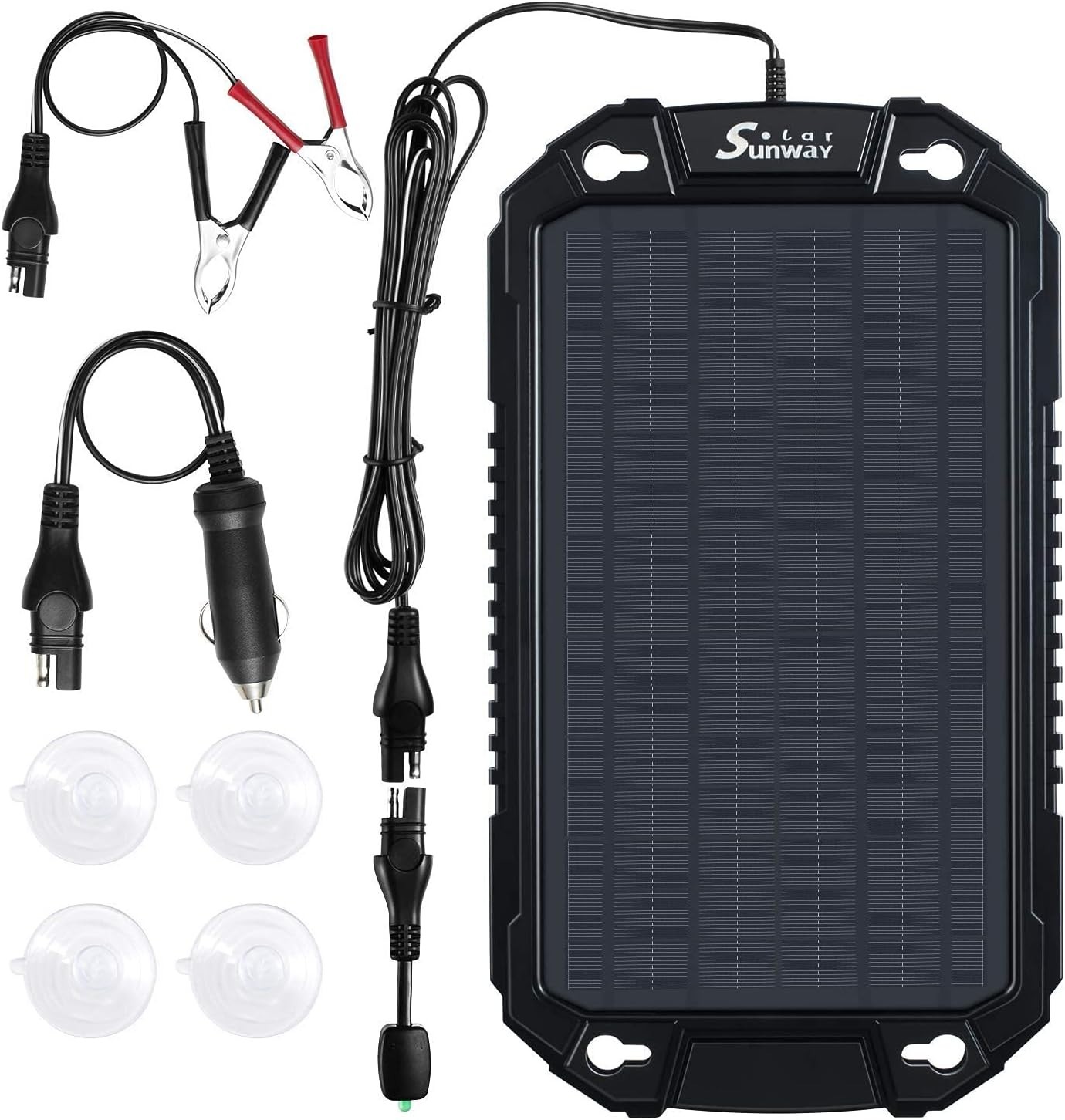 Car Battery Trickle Charger & Maintainer 12Volt 8W Solar Panel Power Charger …