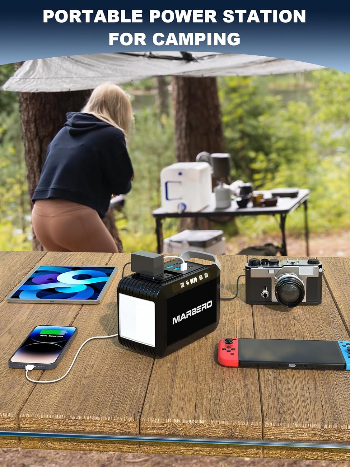 Portable Power Bank with AC Outlet Peak 120W/110V Portable Laptop Battery Bank
