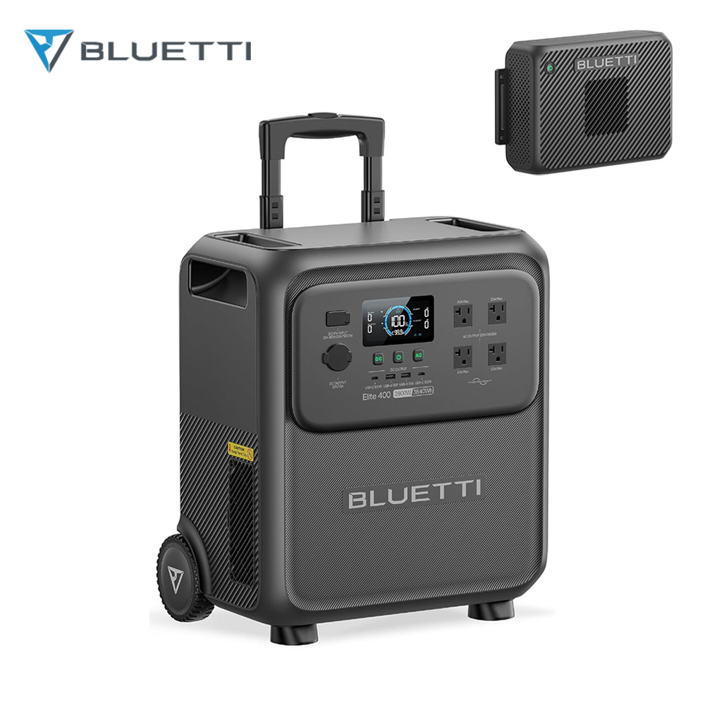 BLUETTI Elite 400 3840Wh Power Station+DC-DC Alternator Charger for Outage/RV