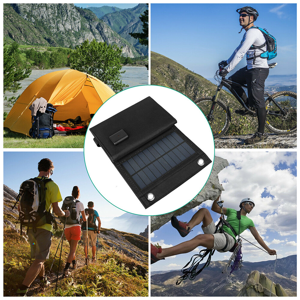 100W USB Solar Panel Kit Folding Power Bank Outdoor Camping Hiking Phone Charger