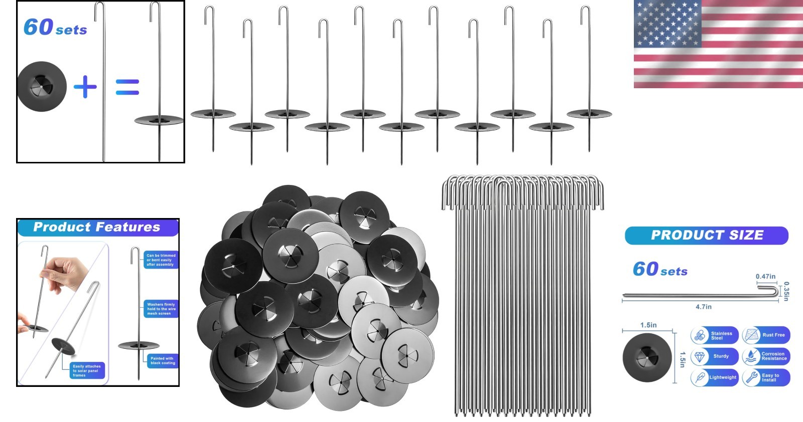 304 Stainless Steel Fastener Clips for Solar Panels – Easy Install & Secure Fit